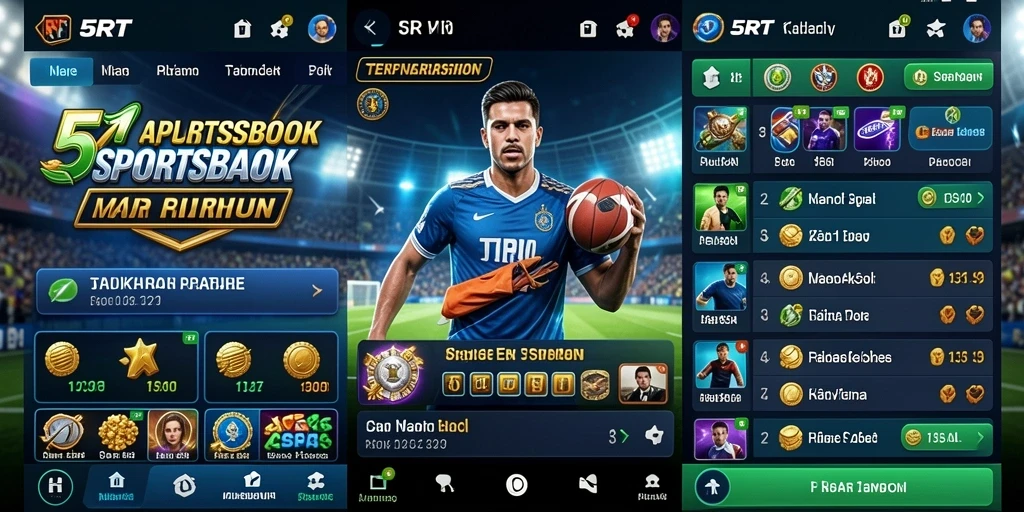 Screenshot utama 5RT menampilkan fitur taruhan olahraga yang menarik.