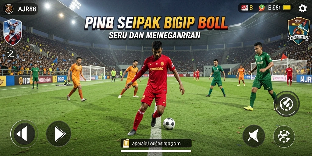 Tampilan gameplay menarik dalam AJR88 yang penuh aksi sepak bola.