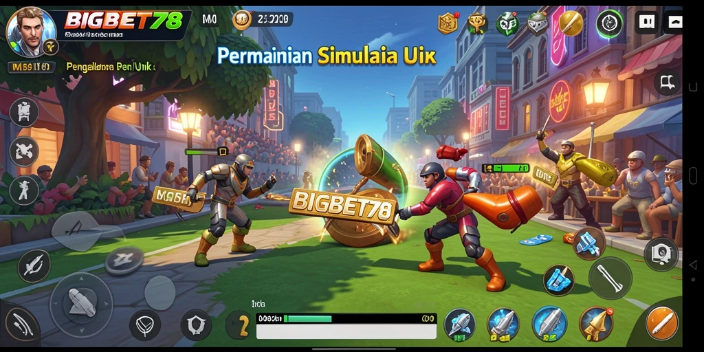 Screenshot gameplay BIGBET78 menampilkan berbagai skenario simulasi yang menarik.