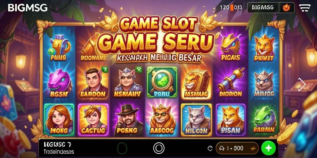 Tampilan gameplay menarik dalam permainan slot BIGMSG.