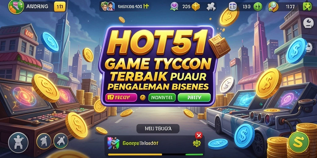 Screenshot gameplay HOT51 yang menunjukkan pengelolaan bisnis yang menarik.