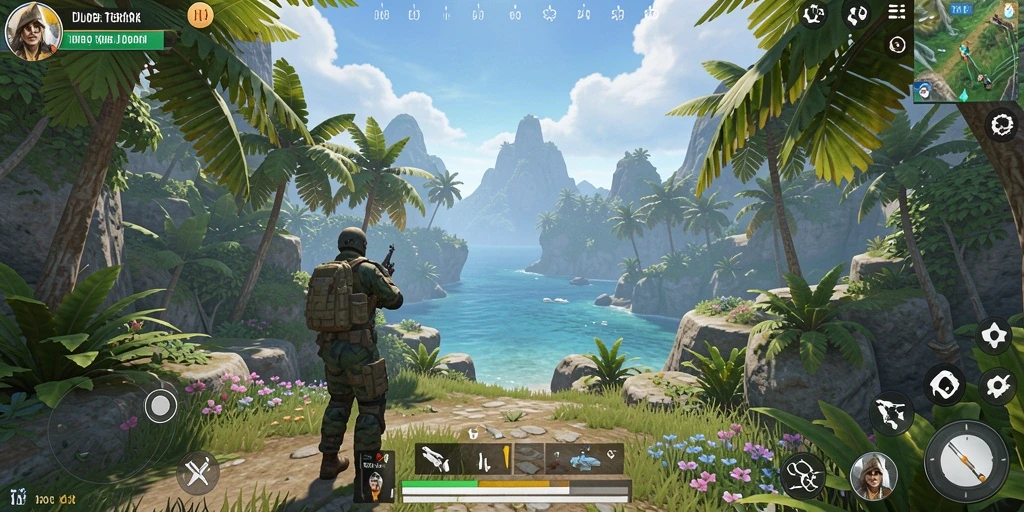 Screenshot gameplay menampilkan eksplorasi dunia terbuka yang menakjubkan.
