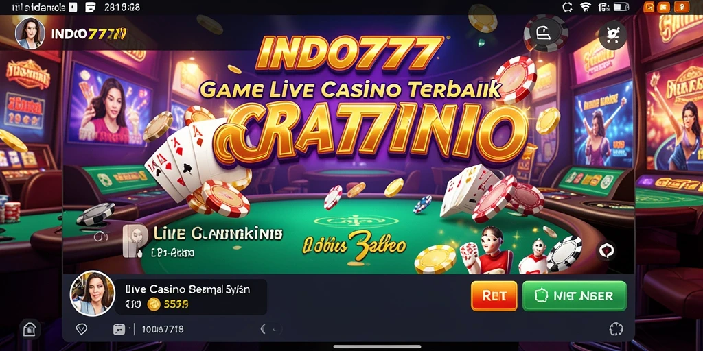 Tampilan gameplay seru di INDO777 dengan dealer langsung.