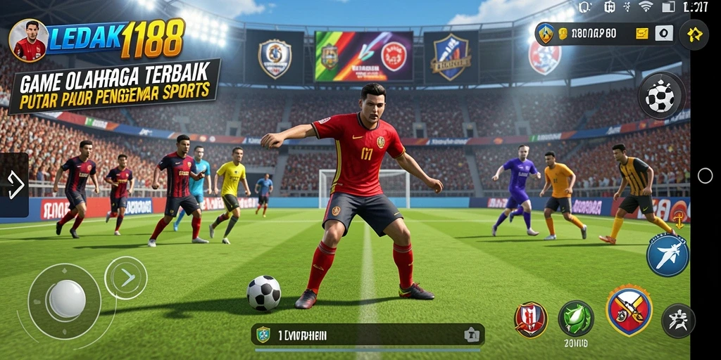 Tampilan gameplay mendebarkan di LEDAK188 dengan aksi olahraga yang intens.