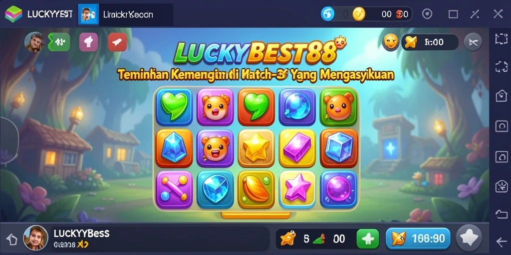 Tampilan gameplay LUCKYBEST88 yang seru dalam aksi Match-3.