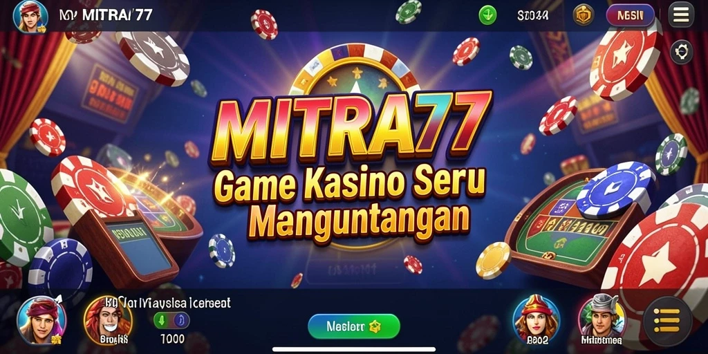 Screenshot gameplay MITRA77 yang menampilkan serunya permainan Kasino.