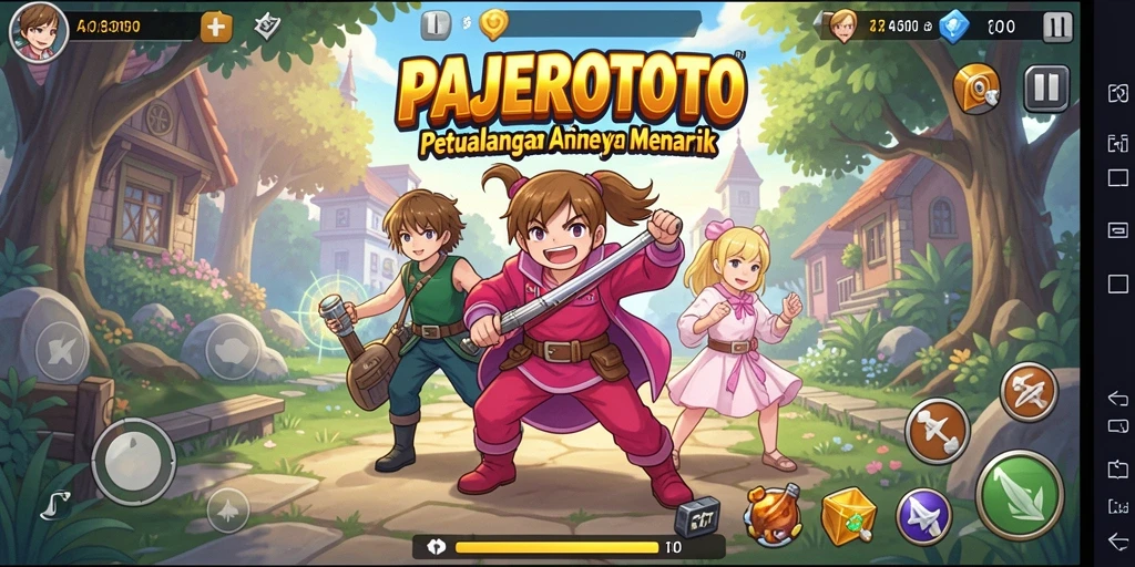 Tampilan gameplay PAJEROTOTO yang penuh warna dan dinamis.