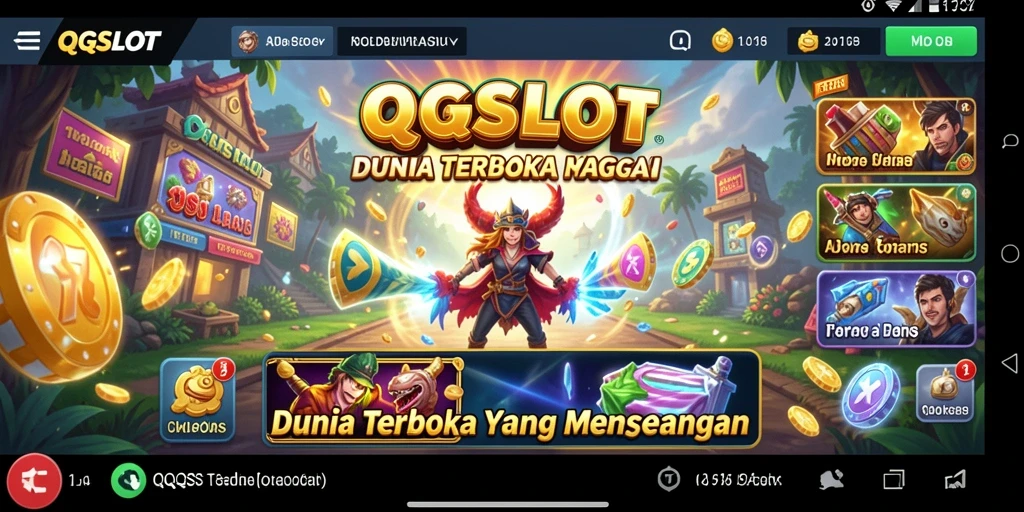 Tangkapan layar gameplay menampilkan eksplorasi dunia terbuka QQSLOT.
