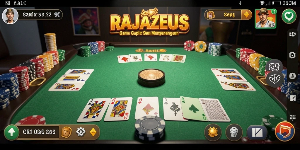 Tampilan gameplay RAJAZEUS yang seru dan interaktif.