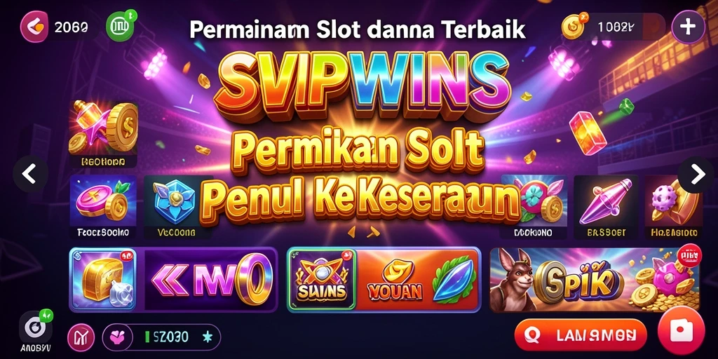 Screenshot gameplay SVIPWINS menampilkan momen seru dan menang.