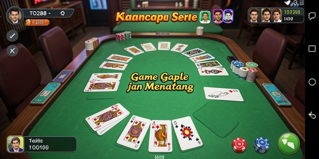 Tampilan gameplay Gaple yang menarik dan interaktif di TO288.
