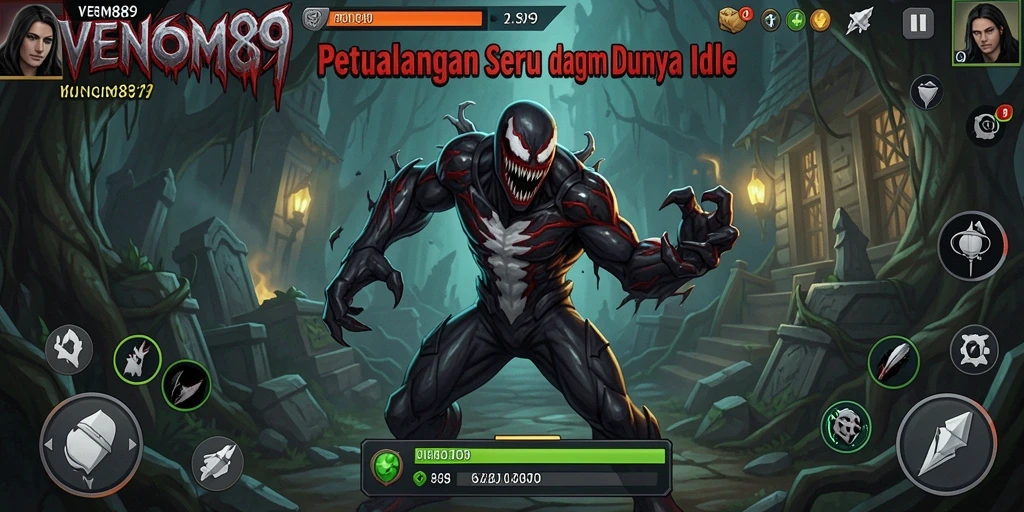 Tampilan gameplay utama VENOM889 yang menawan dan interaktif.