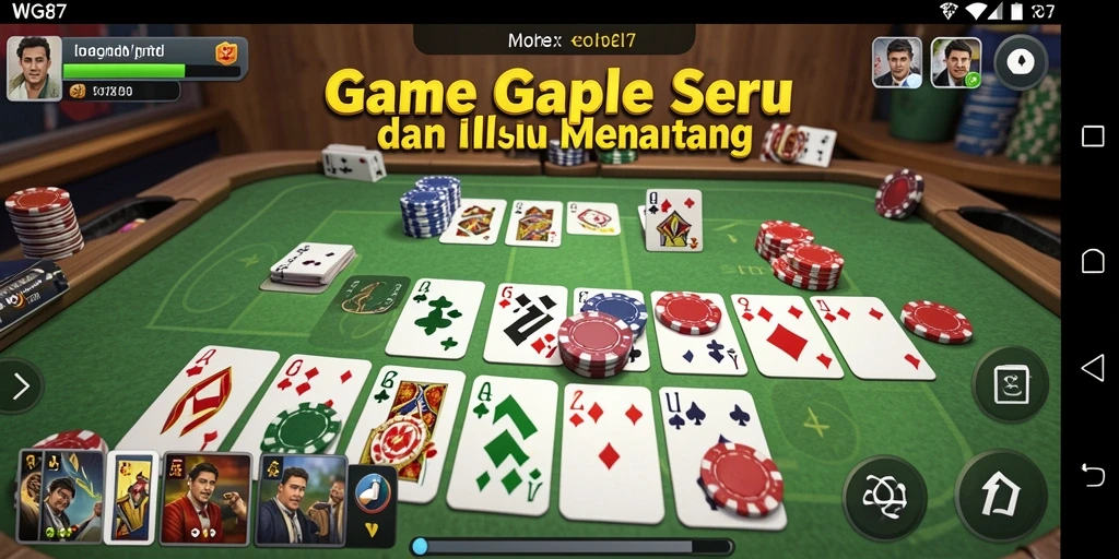 Tampilan gameplay Gaple yang seru dan menantang.