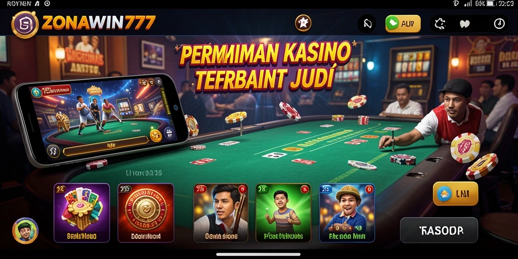 Gameplay ZONAWIN777 menampilkan suasana kasino yang hidup.