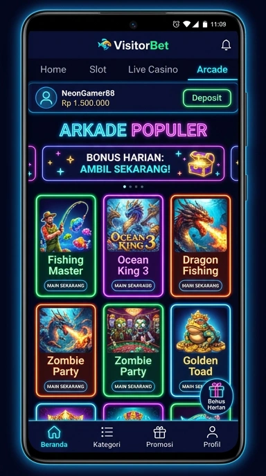 Fitur-fitur unggulan di aplikasi visitorbet untuk pengguna Android.
